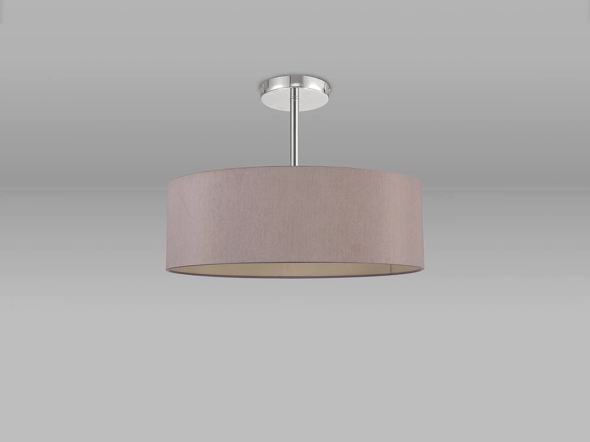 Baymont 45cm Semi Flush 5 Light Polished Chrome, Taupe DK0724  Deco Baymont CH TA